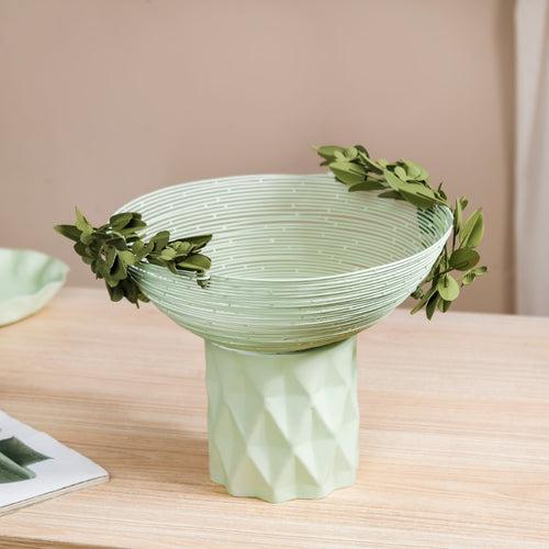 Garden Floral Pedestal Decorative Bowl