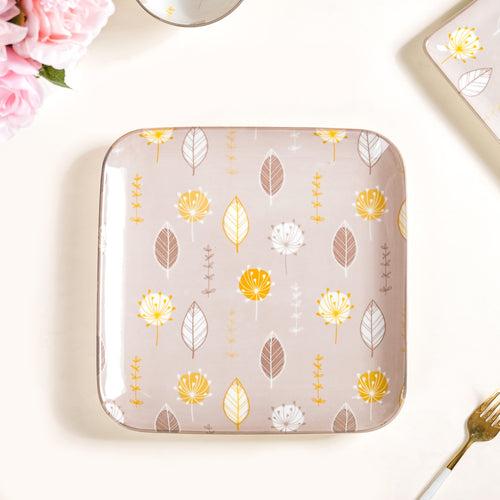 Dandelion Square Dinner Plates Set Of 4 9x9 Inch