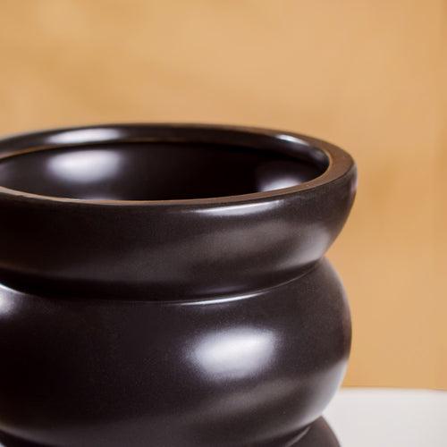 Tier Design Ceramic Vase Black