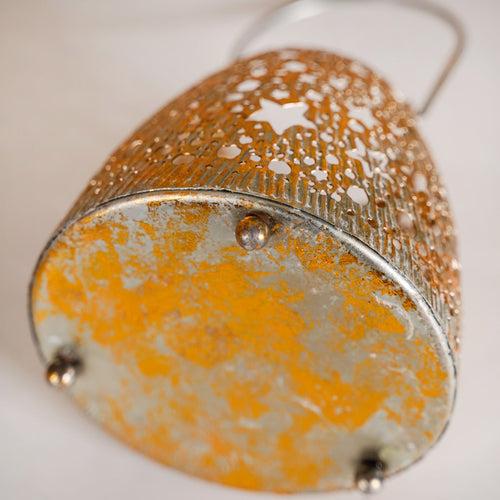 Stars And Moon Festive Metal Lantern With Handle