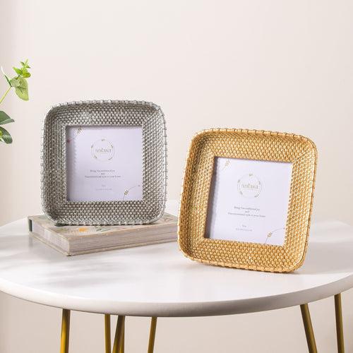 Silver Glam Square Photo Frame