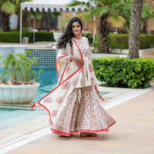 Rose Garden Sharara Set