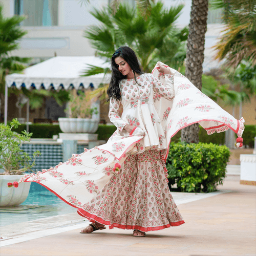 Rose Garden Sharara Set