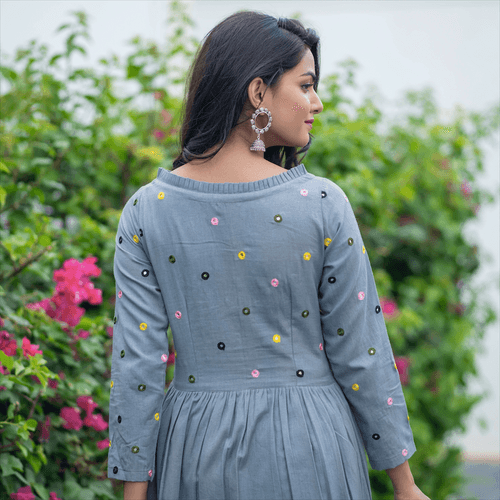 Anchor Embroidery Kurta Set