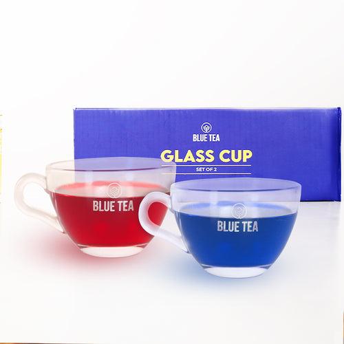 Glass Crystal Tea Cups - Pack of 2