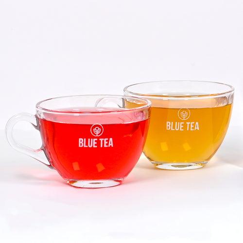 Glass Crystal Tea Cups - Pack of 2