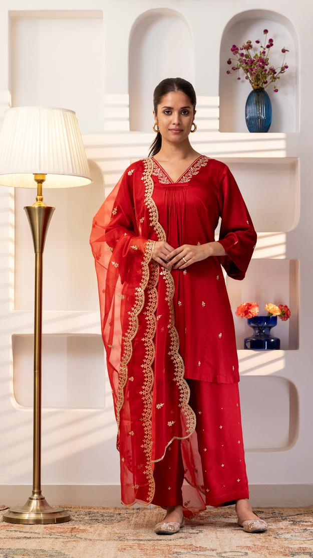 Red Terrakota Dupatta