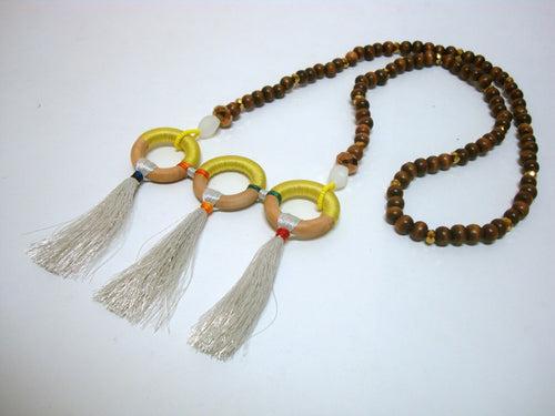 Three Loop and Tassel Summer Necklace