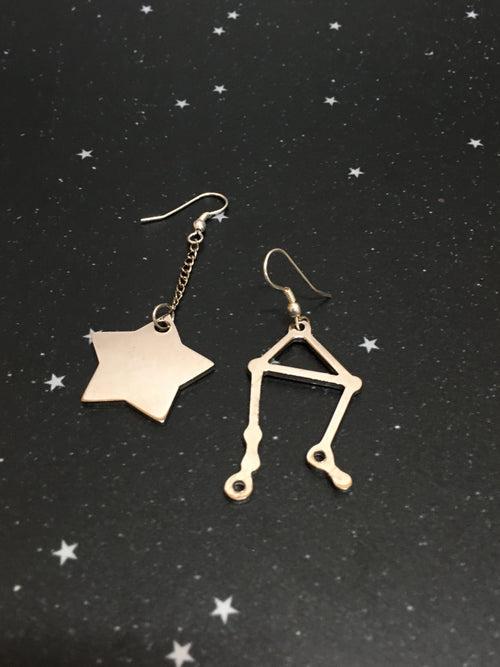 Silver Star 'LIBRA' Earrings