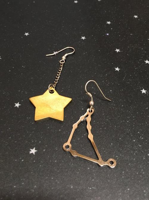 Gold Star 'CAPRICORN' Earrings