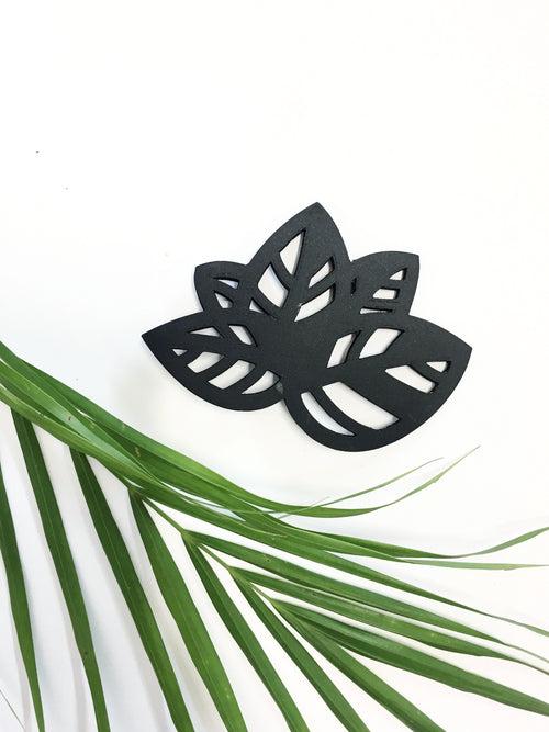 Black Leaf Brooch (Small)