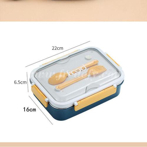 3 Compartment Insulated Lunch Box With Fork & Spoon