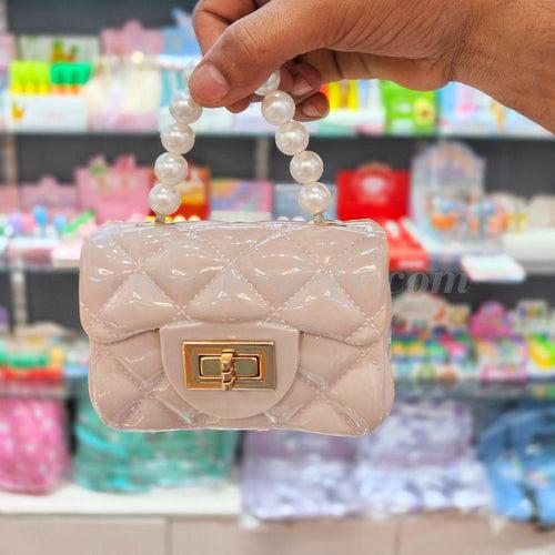 Chic Bag With Pearl Handle