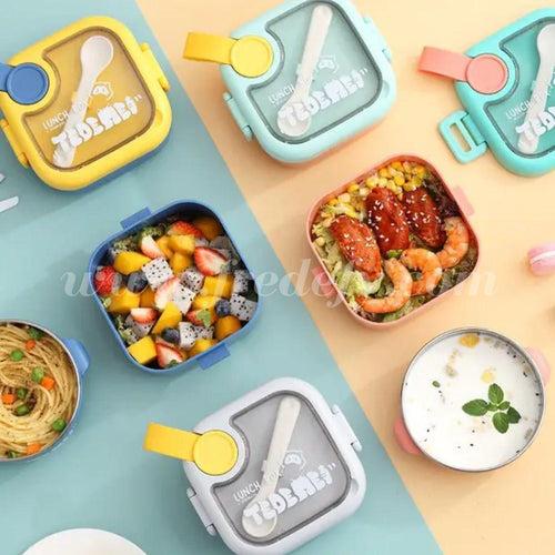 Cute Kids Steel Insulated Lunch Box With Handle