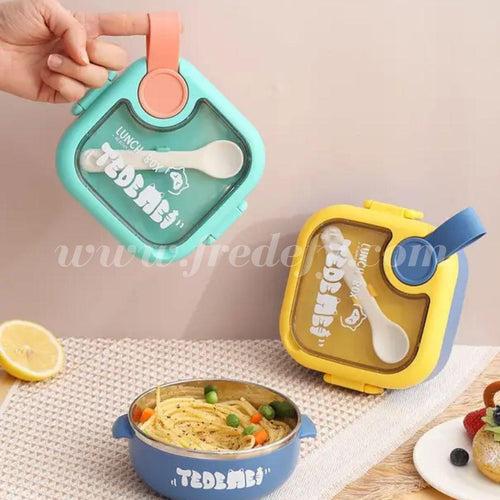 Cute Kids Steel Insulated Lunch Box With Handle