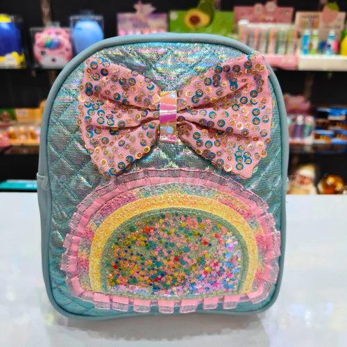 Sequin Bow & Rainbow Bag