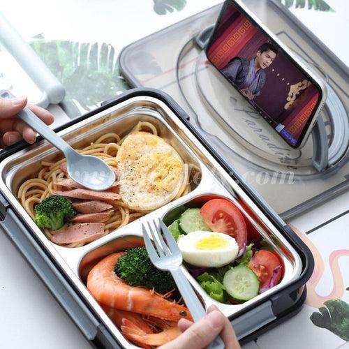 Transparent 4 Compartment With Bowl Insulated Lunch Box