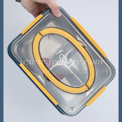 Transparent 4 Compartment With Bowl Insulated Lunch Box