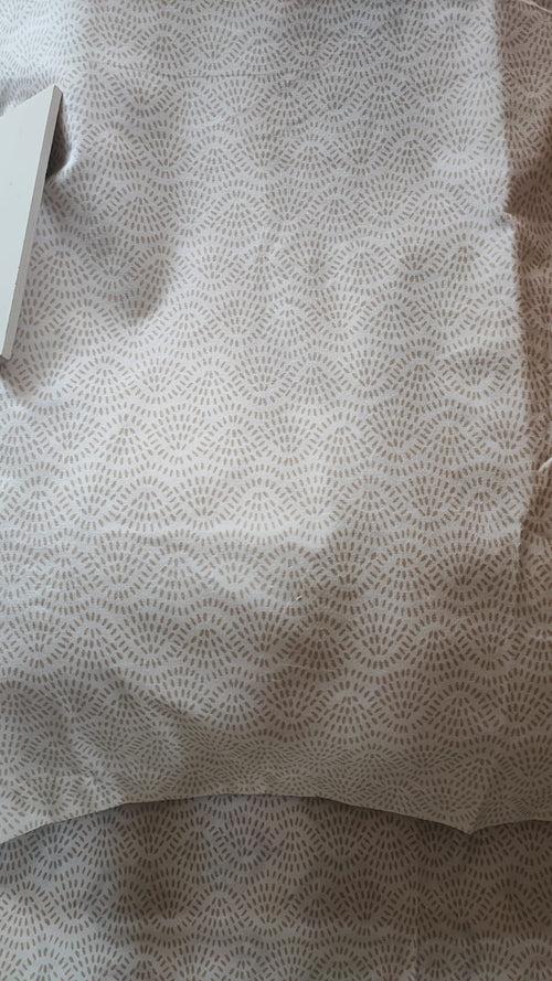Floral Premium Cotton White Beige Single Bedsheet (60 x 90in)
