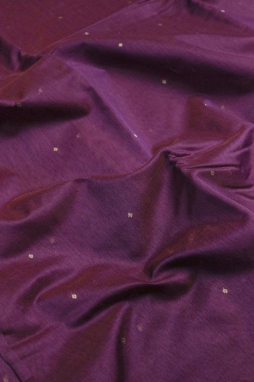 Boysenberry Purple Handwoven Chanderi Fabric