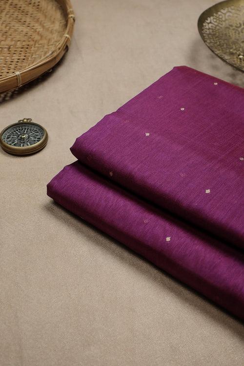 Boysenberry Purple Handwoven Chanderi Fabric