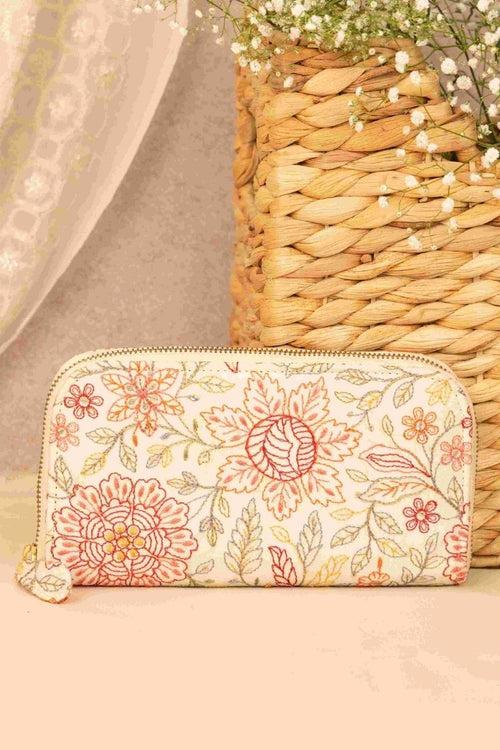 Ivy Floral Embroidered Wallet