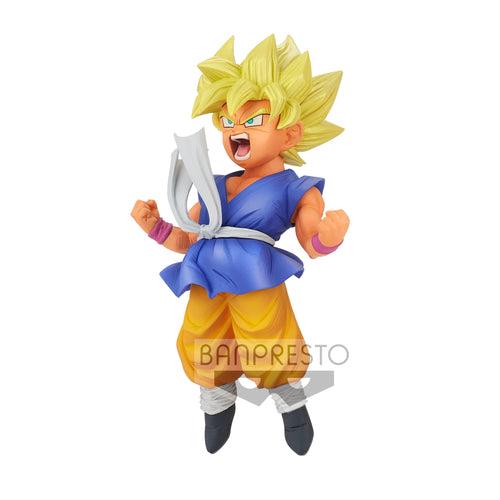 Dragon Ball Q Posket - Bulma Ver. A  and Super Saiyan Kid Goku Figure by Banpresto