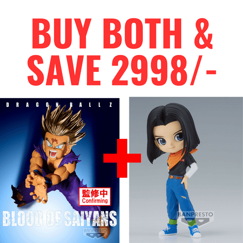 Banpresto Dragon Ball Z Q Posket - Android 17 - Ver.A Figure + Blood Of Saiyans - Special - Son Gohan Super Saiyan II