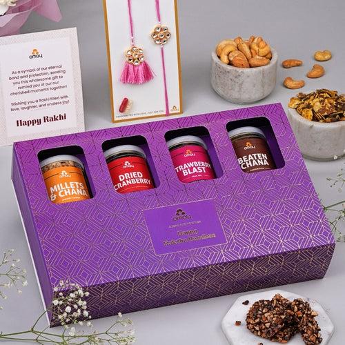 Delicious Delicacies Bhai-Bhabhi Rakhi Gift Box