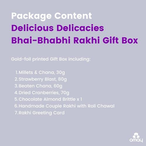 Delicious Delicacies Bhai-Bhabhi Rakhi Gift Box