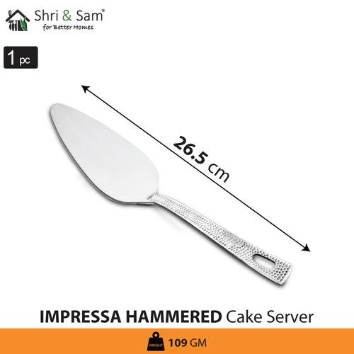 Stainless Steel Cake Server Impressa Hammered