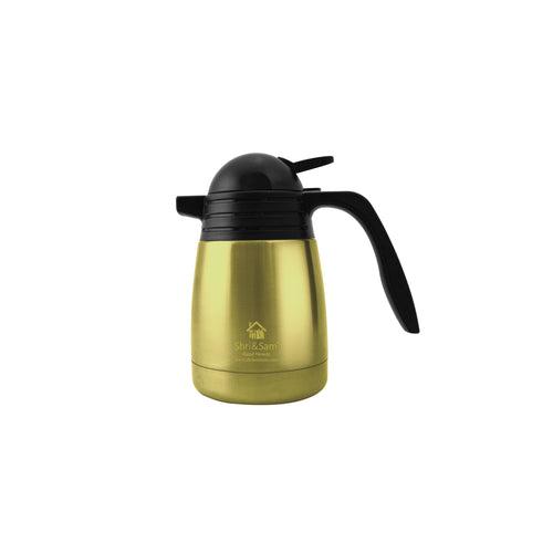 Stainless Steel Triply Vacuum Insulated Jug with Gold PVD Coating Flagon