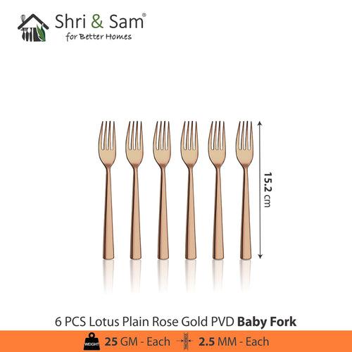 Stainless Steel Cutlery with Rose Gold PVD Coating Lotus Plain