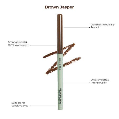 All Day Gel Kajal Brown Jasper + Deep Black Eyeliner Combo