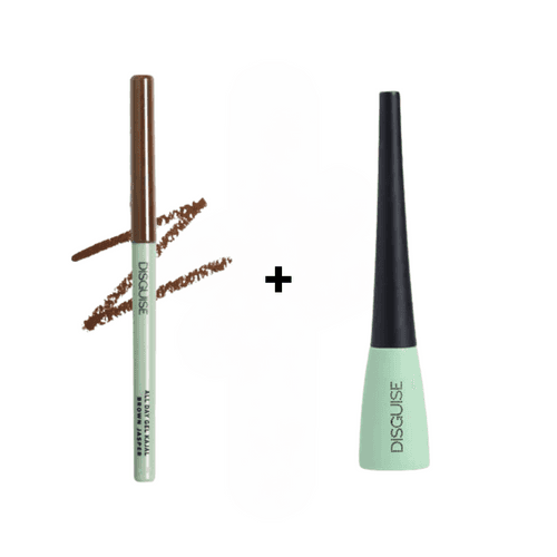 All Day Gel Kajal Brown Jasper + Deep Black Eyeliner Combo