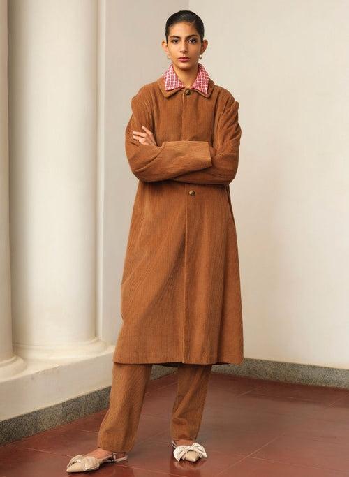 Corduroy Long Coat