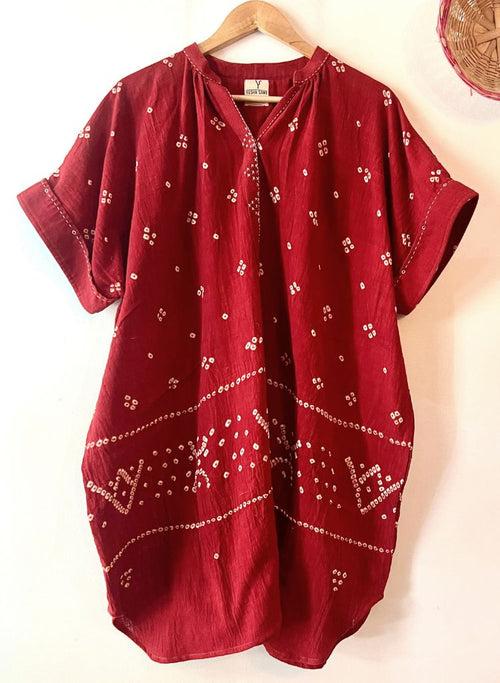 Bandhani Rabari Kaftan Dress