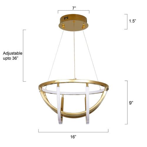 Close Bond Gold Small ( 3 Colour ) LED Chandelier