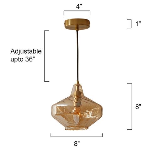 First Look Amber Pendant Light