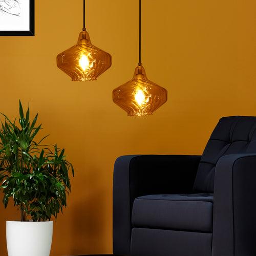 First Look Amber Pendant Light