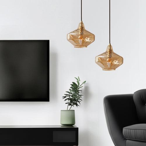 First Look Amber Pendant Light