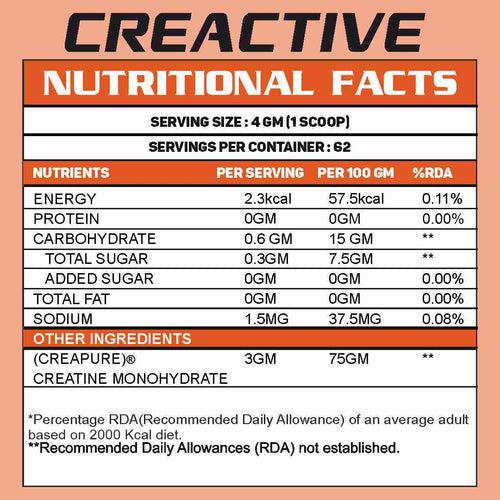 Creactive- Creapure® Creatine Monohydrate