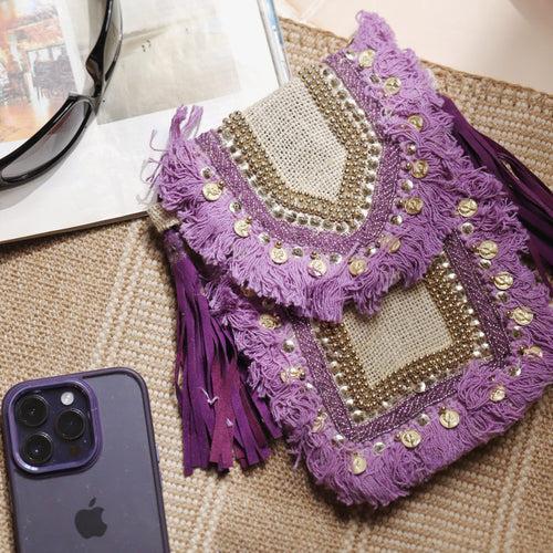 Purple Jute Mobile Sling