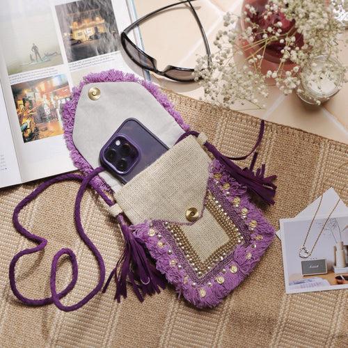 Purple Jute Mobile Sling