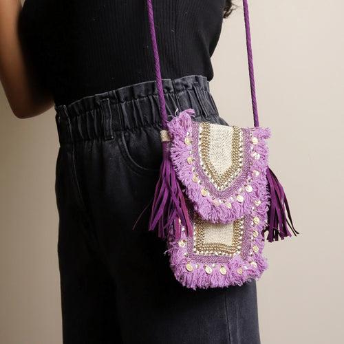 Purple Jute Mobile Sling