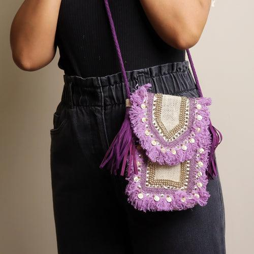 Purple Jute Mobile Sling