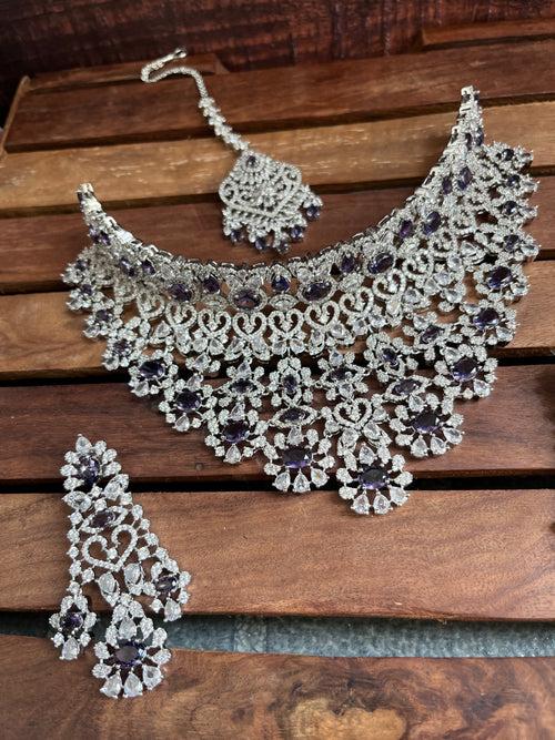 Premium AD bridal high neck choker NC1075