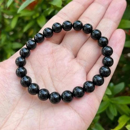 Certified Premium Black Obsidian 8mm Natural Stone Bracelet