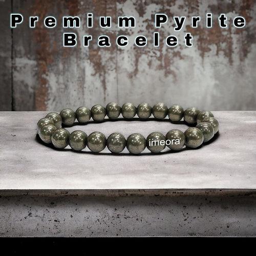 Certified Premium Pyrite 8mm Natural Stone Bracelet