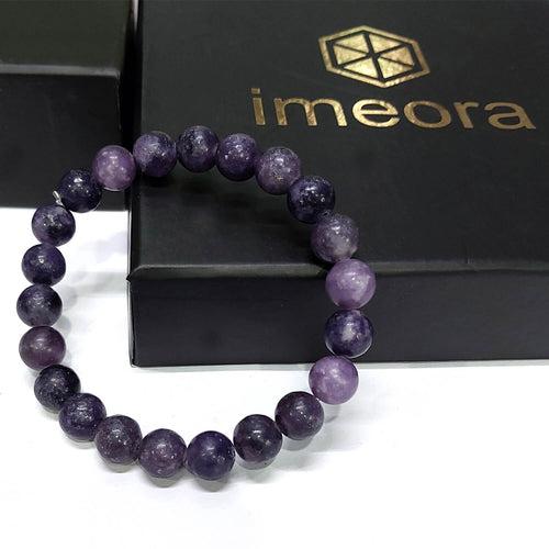 Certified Lepidolite 8mm Natural Stone Bracelet